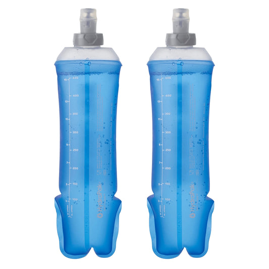 2 x Salomon soft flasks 500 ml 28 mm, tweedelige set in blauw