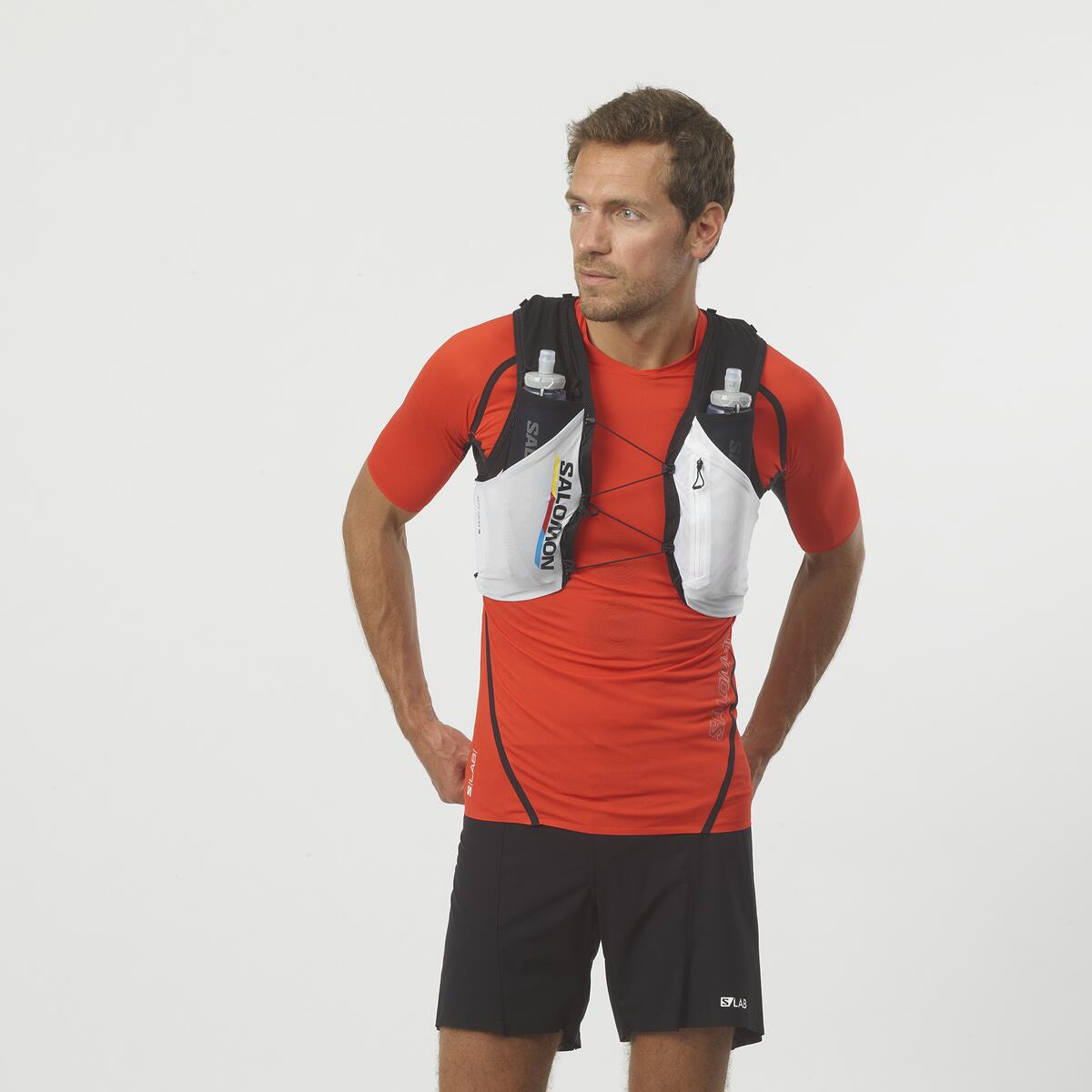 Hydratatievest Salomon ADV Skin 5 wit zwart, detail van de zijkant