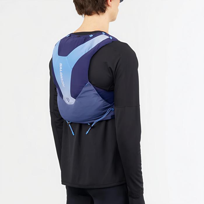 Hydratatievest Salomon ADV Skin 5 blauw paars, achteraanzicht