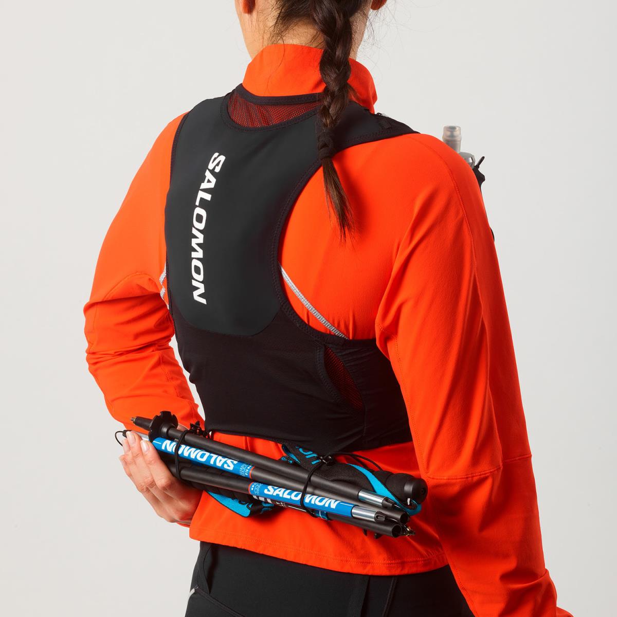 Hydratatievest Salomon Sense Pro 6 zwart, achteraanzicht