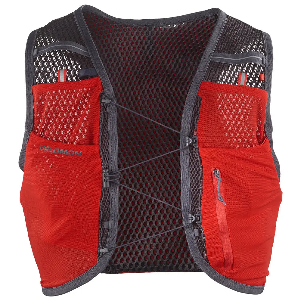 Hydratatievest Salomon Active Skin 4 rood grijs, achteraanzicht
