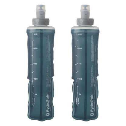 2 x Salomon soft flasks 250 ml, tweedelige set in grijs