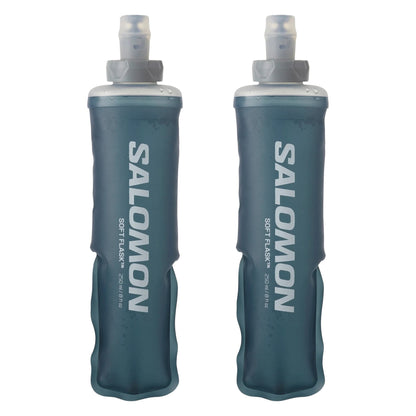 2 x Salomon soft flasks 250 ml, overzicht van de tweedelige set