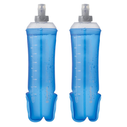 2 x Salomon soft flasks 500 ml 28 mm, tweedelige set in blauw
