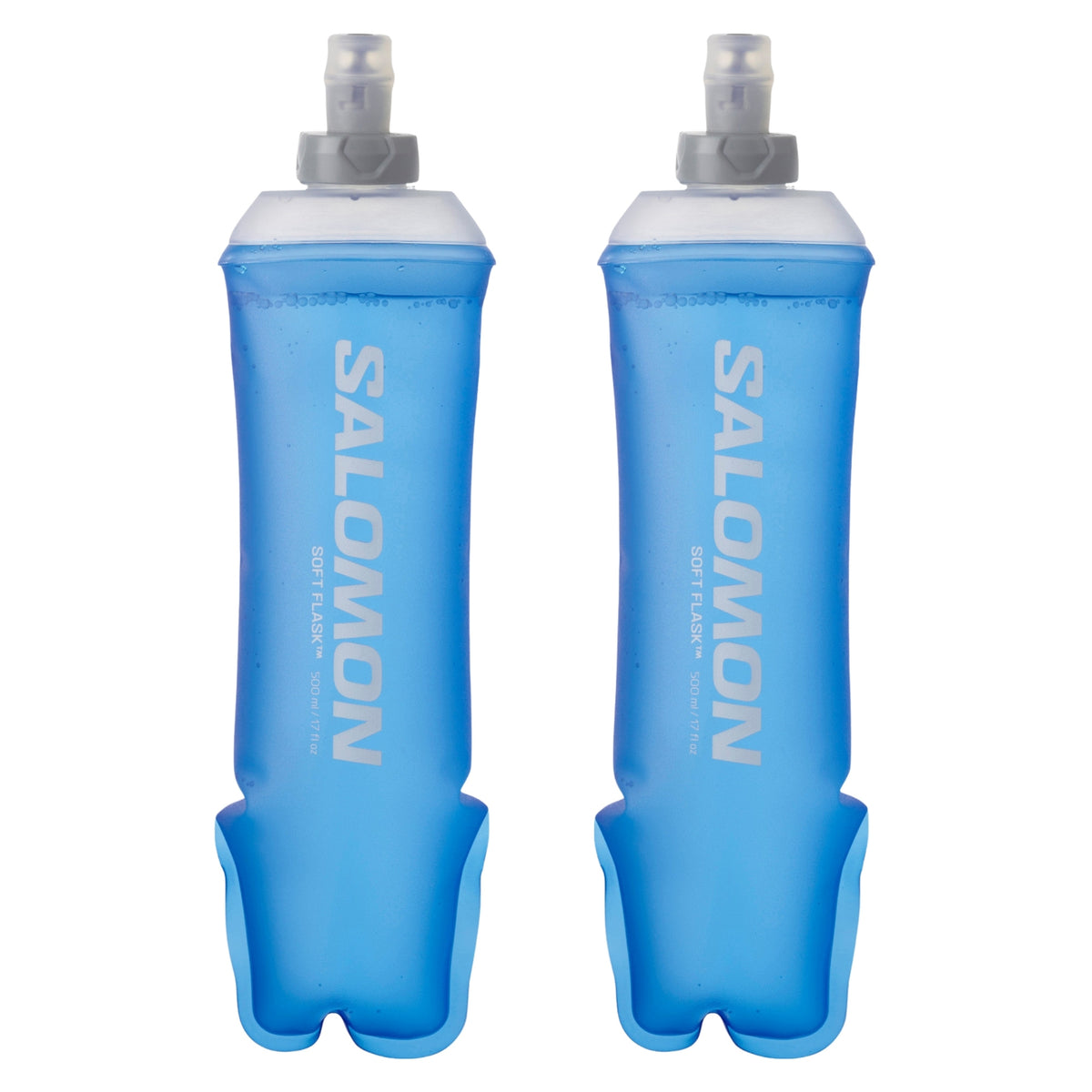 2 x Salomon soft flasks 500 ml 28 mm, overzicht van de tweedelige set