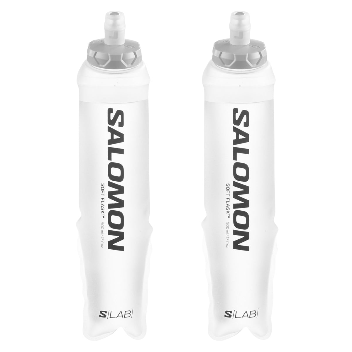 2 x Salomon S/LAB Ultra soft flasks 500 ml 42 mm, overzicht van de tweedelige set