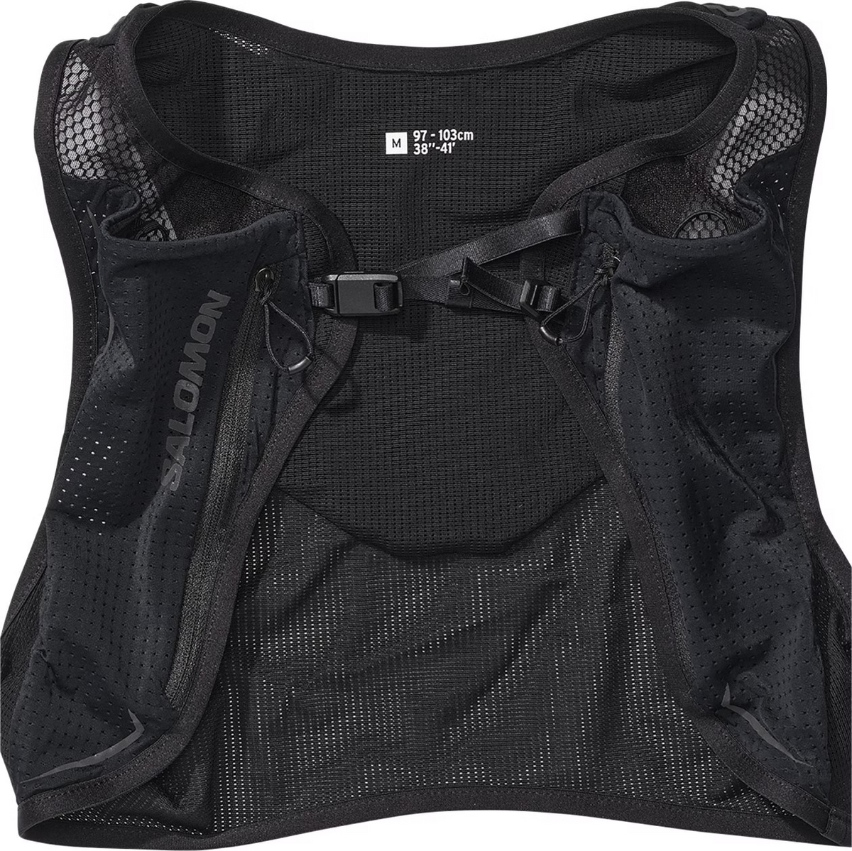 Trailrunningriem Salomon Pulse 2 zwart, vooraanzicht