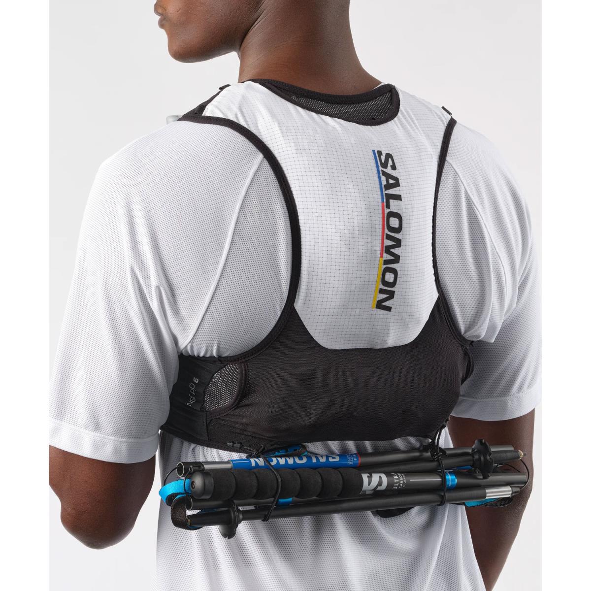 Hydratatievest Salomon Sense Pro 6 wit zwart, detail van de zijkant