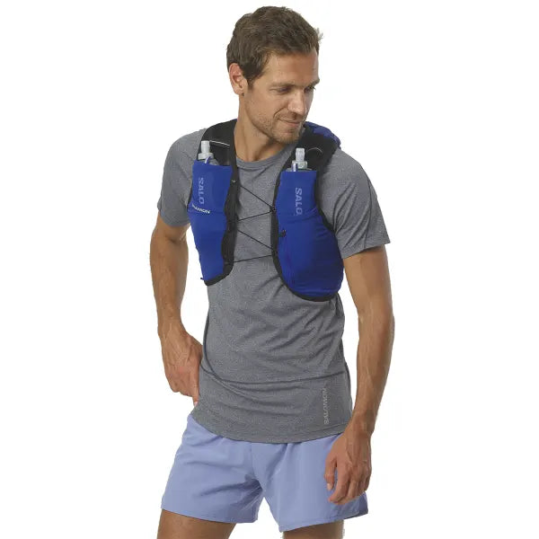 Hydratatievest Salomon Active Skin 8 blauw oscuro, detail van de zijkant