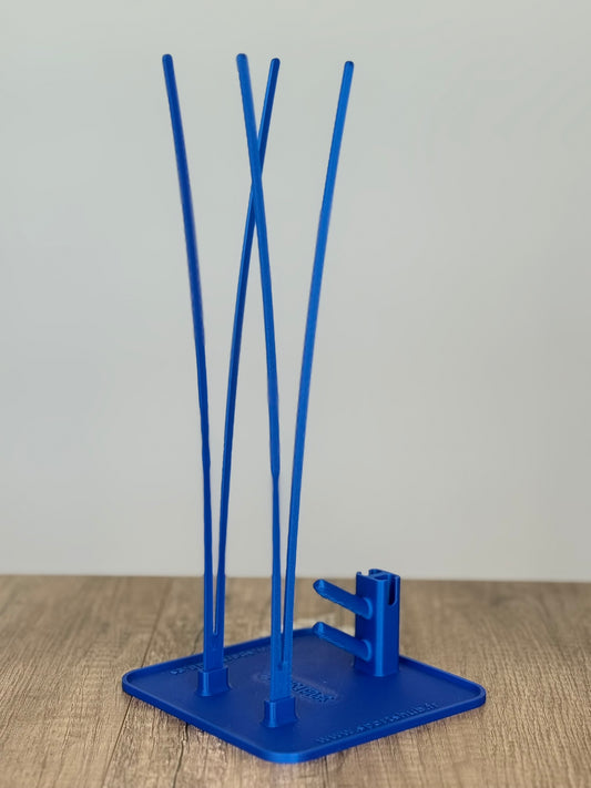 Droogstandaard SportsHub blauw, montado y vacío
