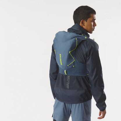 Hydratatievest Salomon ADV Skin 12 steenblauw, detail van de zijkant