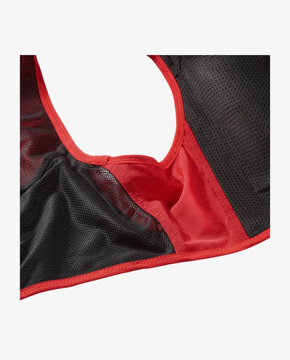 Hydratatievest Salomon Sense Pro 6 rood, detail van de voorvakken
