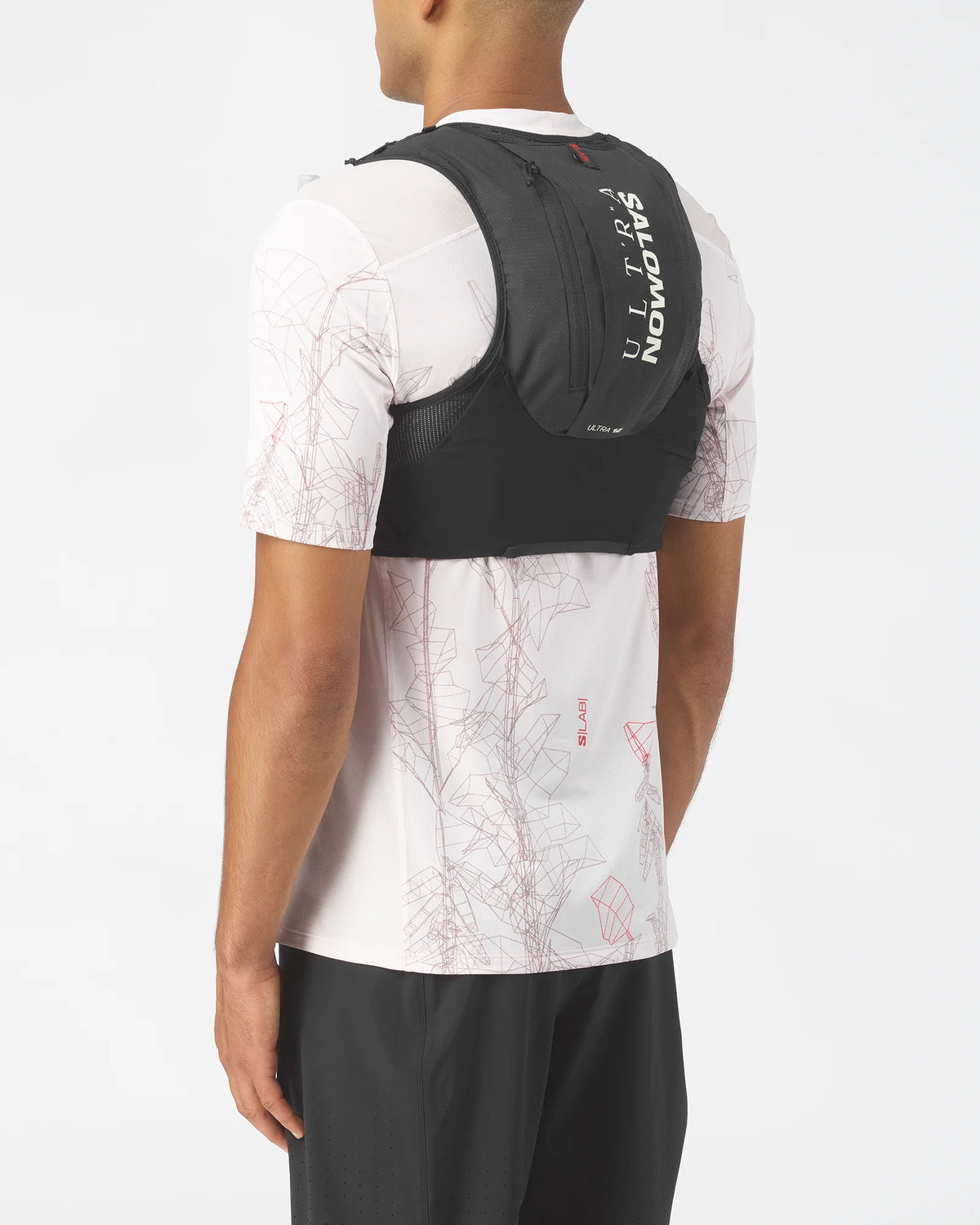 Hydratatievest Salomon S/LAB Ultra 12 zwart, achteraanzicht