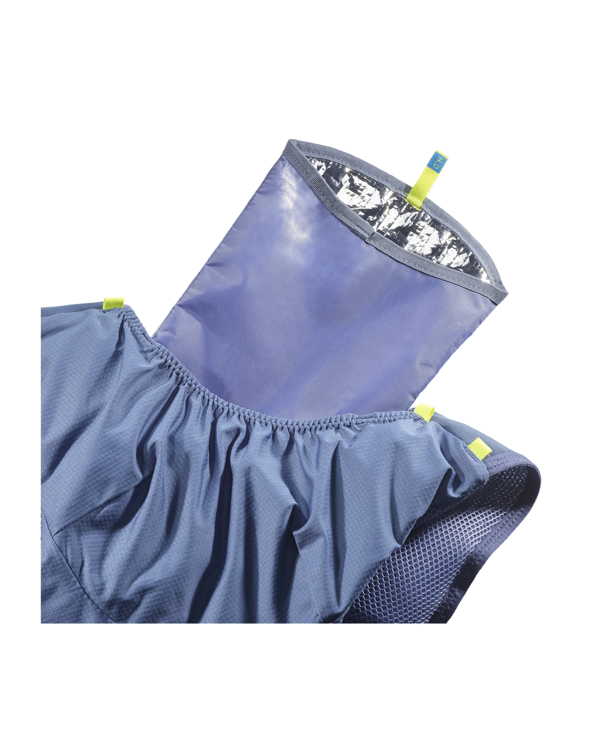 Hydratatievest Salomon ADV Skin 5 steenblauw, detail van de voorvakken
