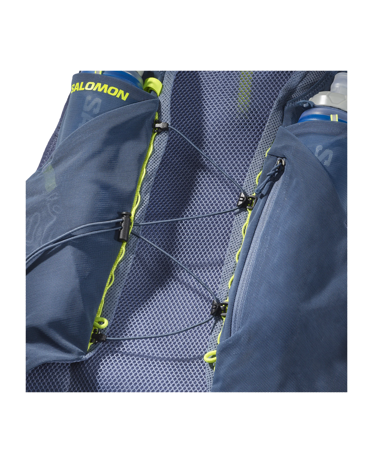 Hydratatievest Salomon ADV Skin 5 steenblauw, volledig aanzicht van het ontwerp