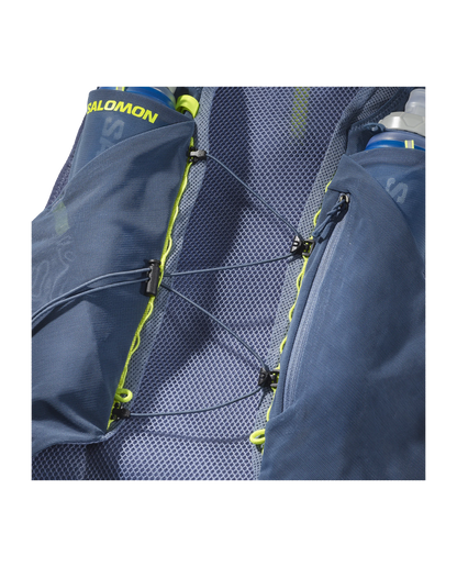 Hydratatievest Salomon ADV Skin 5 steenblauw, volledig aanzicht van het ontwerp