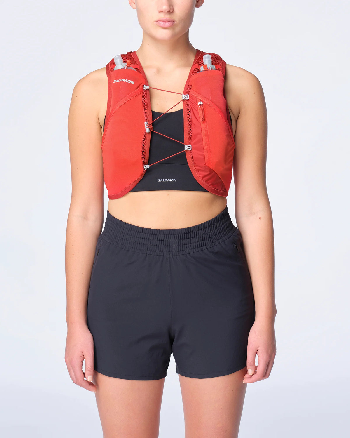 Hydratatievest Salomon Active Skin 4 rood, detail van het achtervak