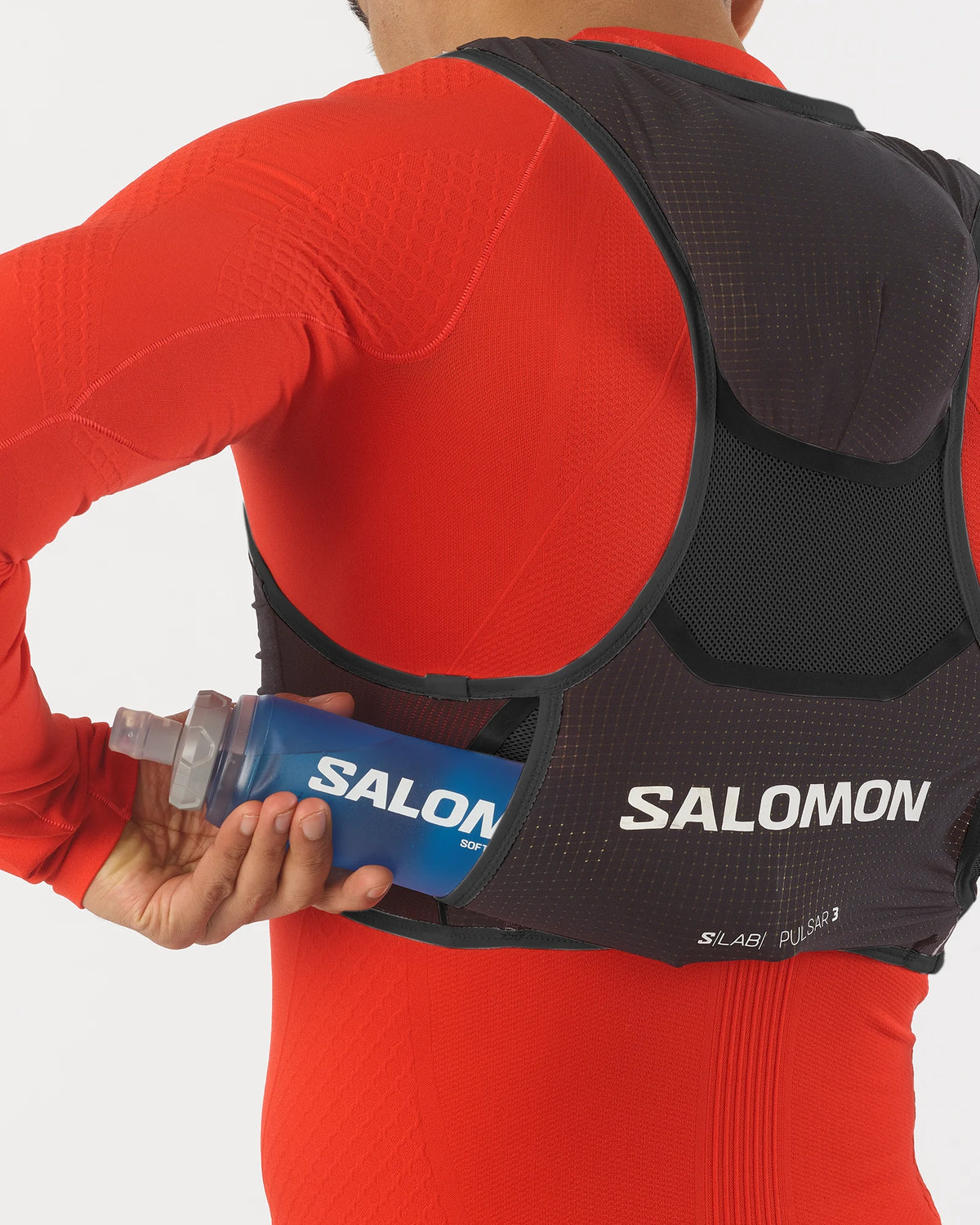 Hydratatievest Salomon S/LAB Pulsar 3 zwart, achteraanzicht