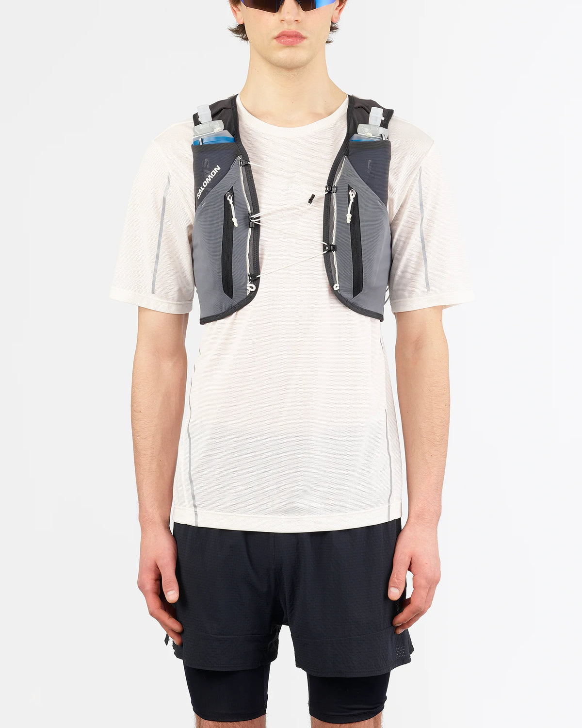 Hydratatievest Salomon ADV Skin 12 zwart grijs, achteraanzicht