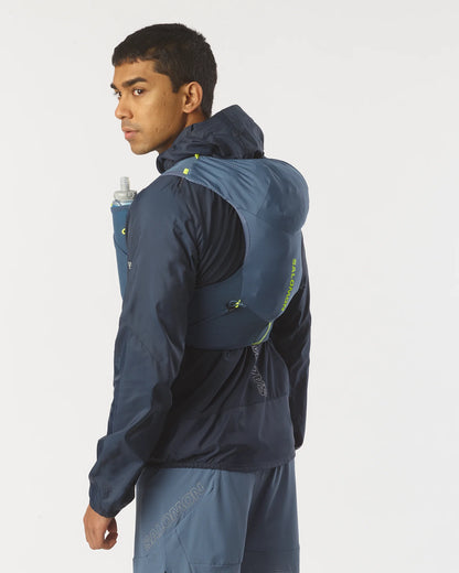 Hydratatievest Salomon ADV Skin 5 steenblauw, detail van de zijkant