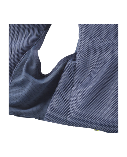 Hydratatievest Salomon ADV Skin 5 steenblauw, detail van de stokkenhouder