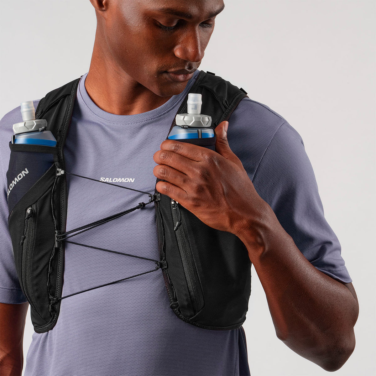 Hydratatievest Salomon ADV Skin 12 zwart, achteraanzicht