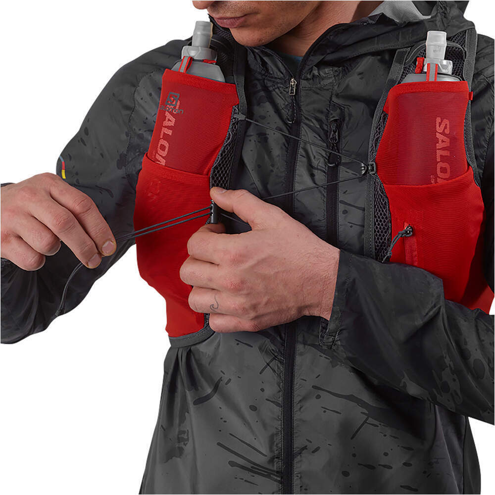 Hydratatievest Salomon Active Skin 8 rood grijs, vooraanzicht