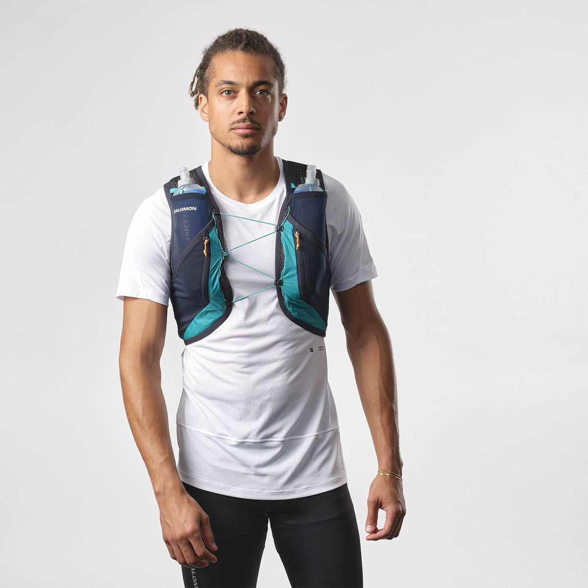 Hydratatievest Salomon Active Skin 12 turquoise, achteraanzicht