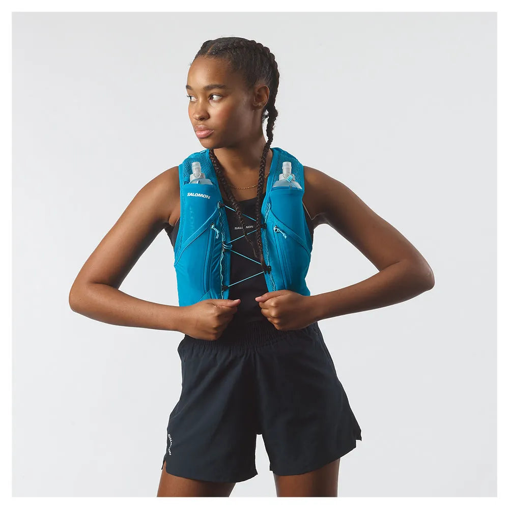 Hydratatievest Salomon Active Skin 12 blauw cielo, achteraanzicht