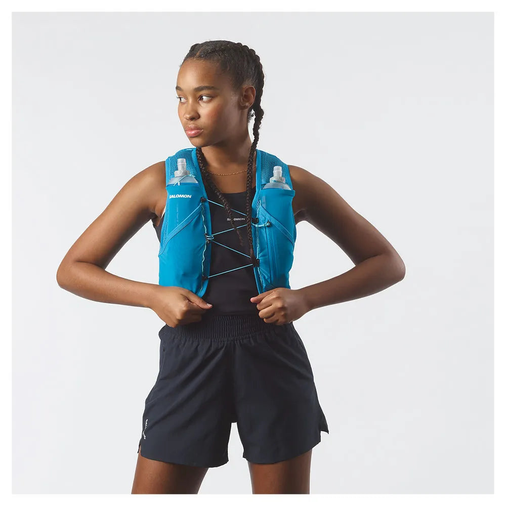 Hydratatievest Salomon Active Skin 8 blauw cielo, detail van de zijkant