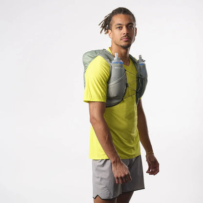 Hydratatievest Salomon Active Skin 8 groen grijs, achteraanzicht