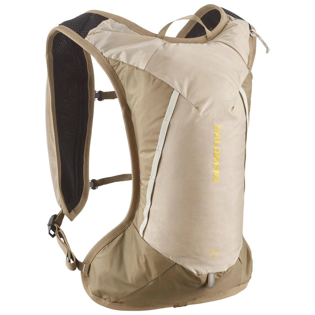 Salomon Cross 4 beige trailrunningrugzak, overzicht