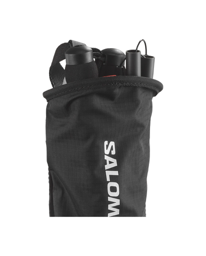 Detail van de opening van de zwarte Salomon Custom Quiver L39283200