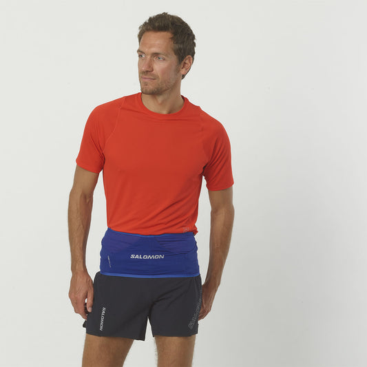 Trailrunningriem Salomon ADV Skin Belt blauw, vooraanzicht