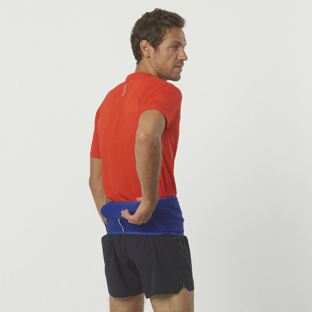 Trailrunningriem Salomon ADV Skin Belt blauw, detail van de zijkant