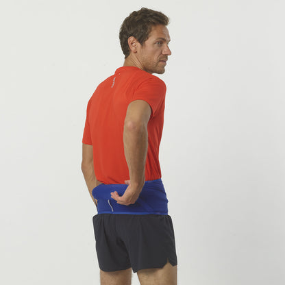 Trailrunningriem Salomon ADV Skin Belt blauw, detail van de zijkant