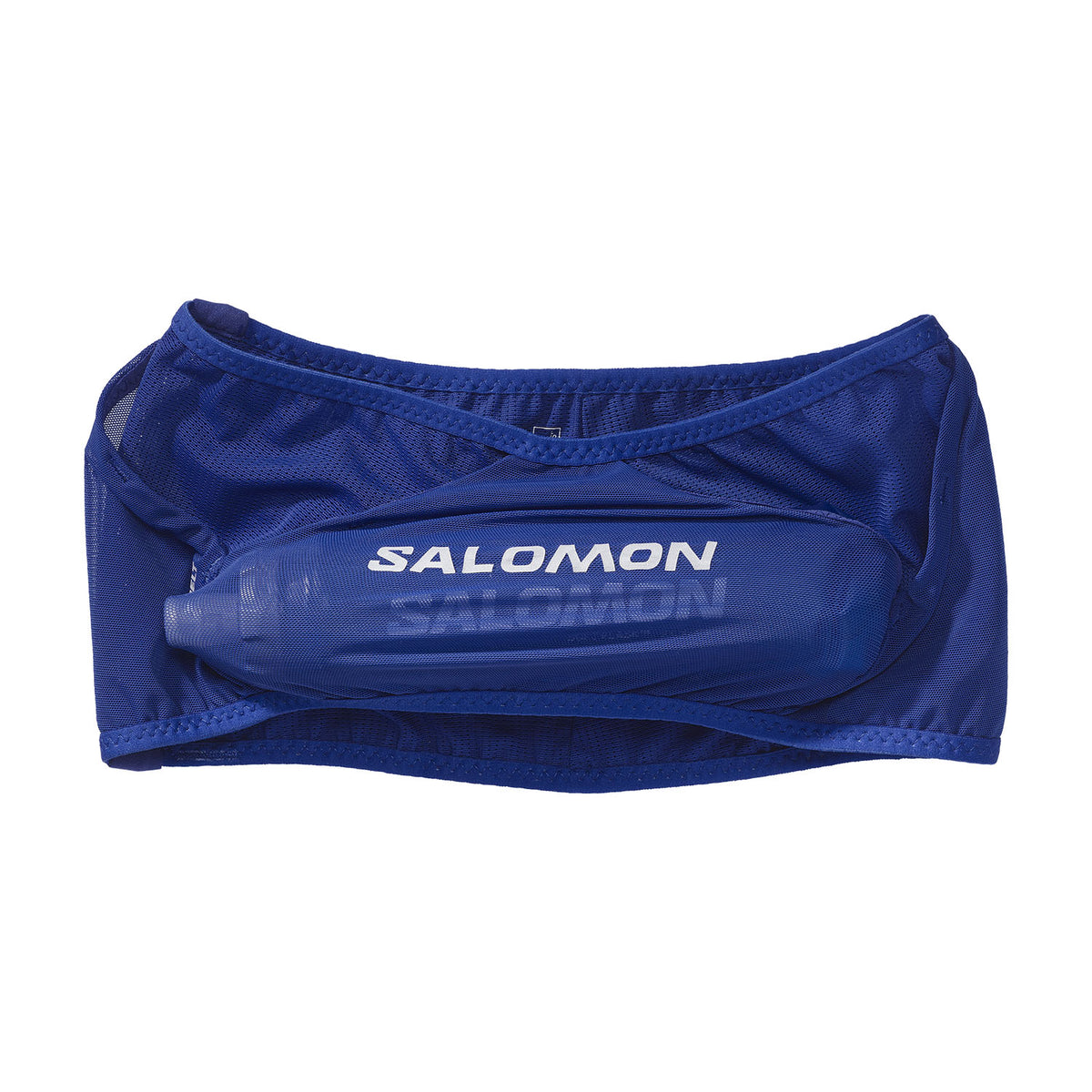 Trailrunningriem Salomon ADV Skin Belt blauw, detail van de voorvakken