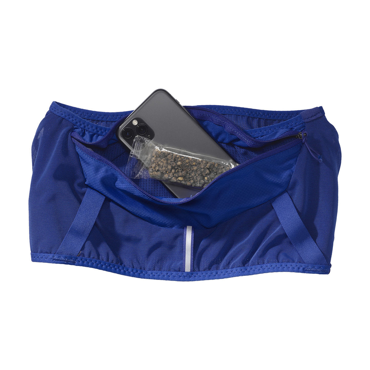 Trailrunningriem Salomon ADV Skin Belt blauw, detail van het achtervak