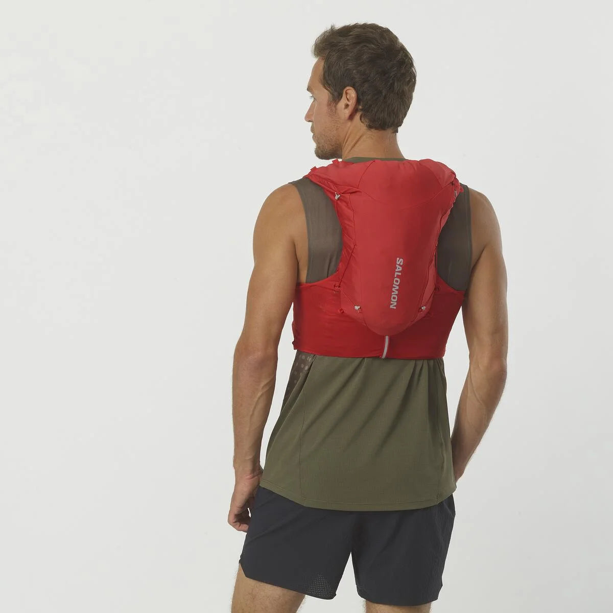 Hydratatievest Salomon ADV Skin 12 rood, achteraanzicht
